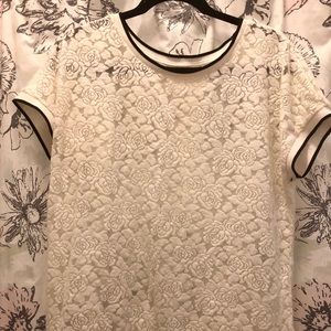 White Lacey top